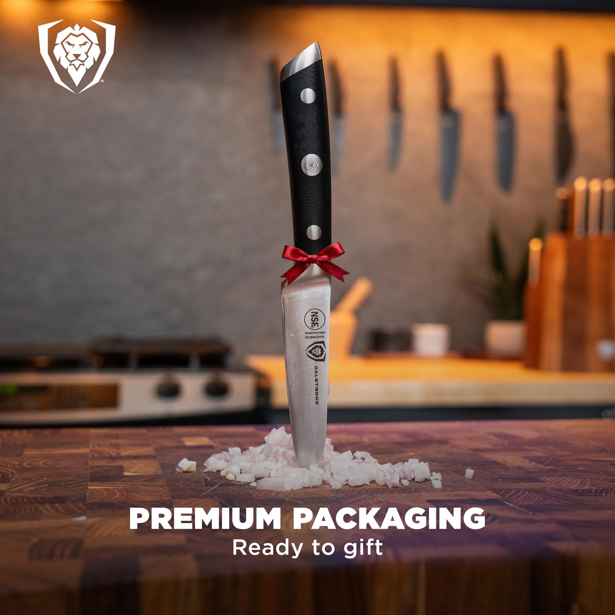 Dalstrong Paring Knife - 3.5 inch - Forged High-Carbon German Steel - Black G10 Handle - Sheath - Small Knife Fruit Vegetable Cutting Knife - Gladiator Series Elite - Razor Sharp Kitchen Knife - NSF