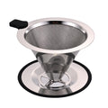 Pour Over Coffee Filter Dripper, Stainless Steel Metal Cone Coffee Filter