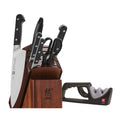 ZWILLING Pro 7-Piece Razor-Sharp German Knife Block Set with Bonus Sharpener, Made in Company-Owned German Factory with Special Formula Steel perfected for almost 300 Years, Dishwasher Safe