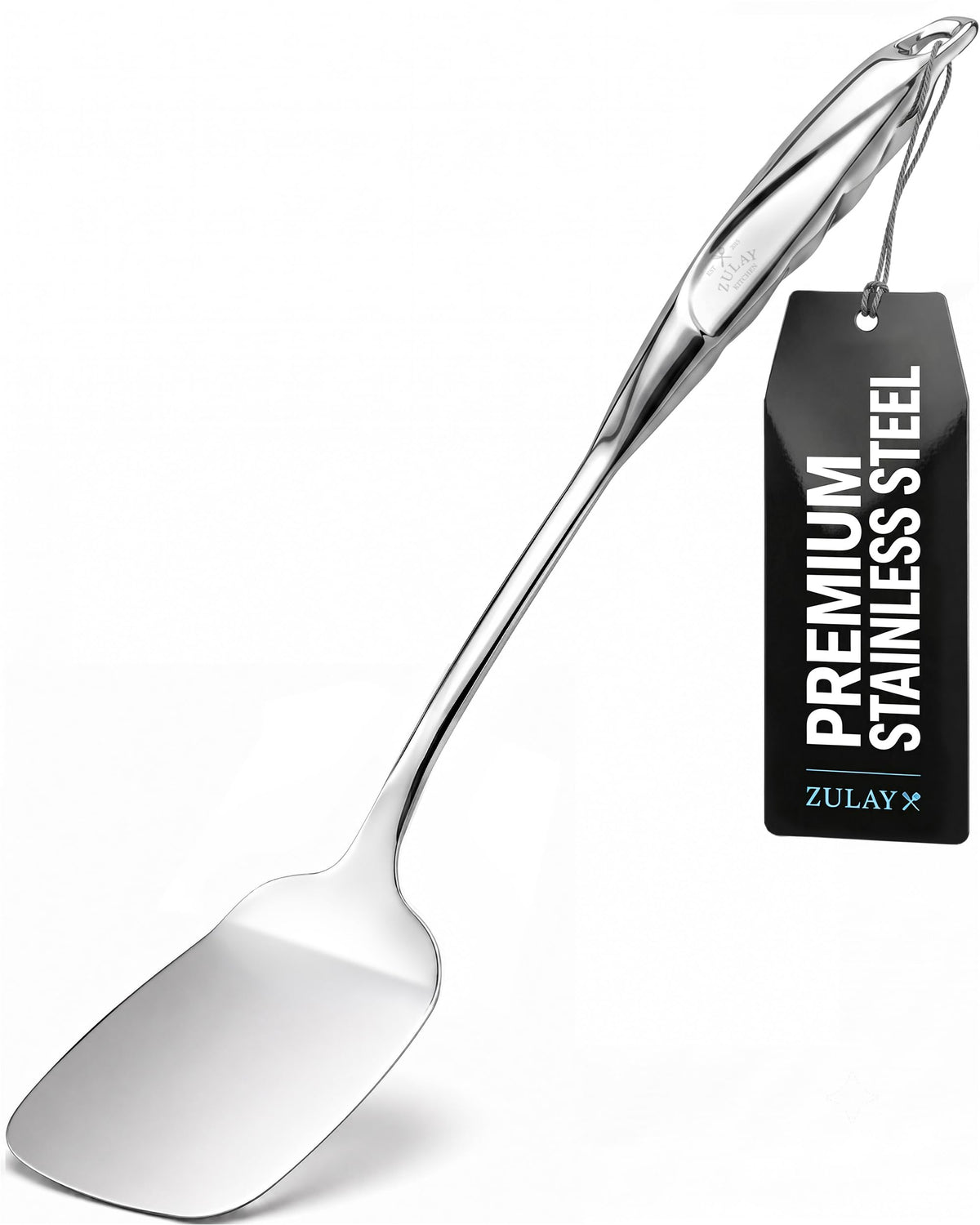 Zulay Kitchen Stainless Steel Soup Ladle - 13” Large Ladle for Soups, Stews & Sauces - Durable, Heat-Resistant, Rust-Proof & Dishwasher Safe Kitchen Utensil with Ergonomic Handle