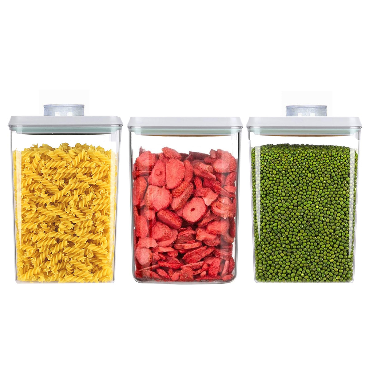 Melovom Pop Food Storage Containers Set Airtight Food Storage Containers with Pop Lids, Kitchen Pantry Organization and Storage, BPA Free, 2 x 2.8Qt
