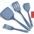 Silicone Spatula Set, 600°F Heat Resistant Kitchen Utensils, 4-Pcs, Red