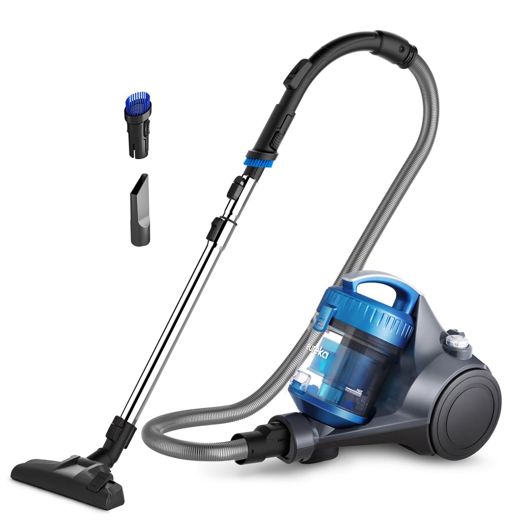 Eureka Bagless Canister Vacuum Cleaner, Household Vacuum for Home, White