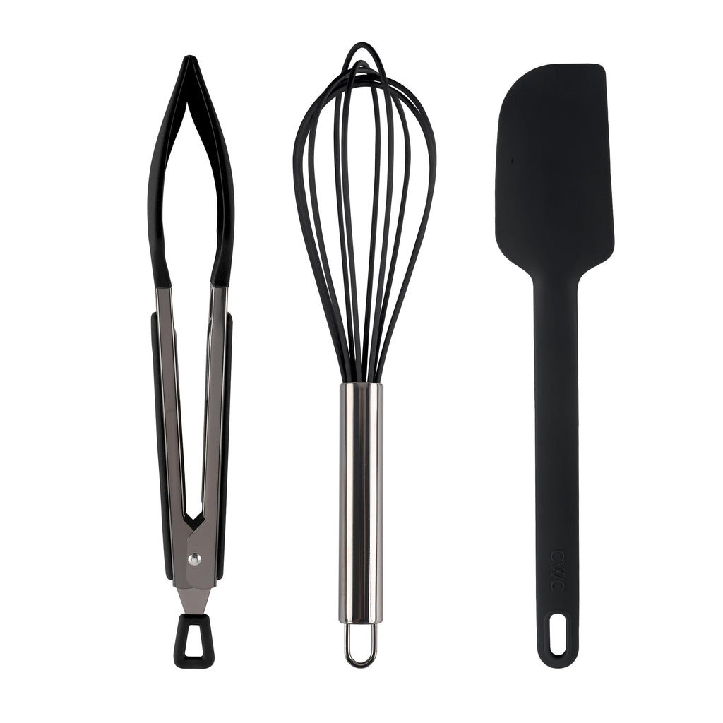 COOK WITH COLOR Stainless Steel Silicone Tipped Kitchen & BBQ Tongs Set, 2 Pc Tongs, Green