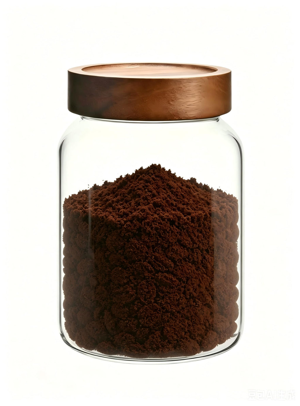 Patoper Airtight Glass Jars with Wooden Lid Glass Spice Jar Round Glass Storage Canister for Pantry Sugar Tea Coffee Bean Nuts Cookies Bath Salts (900ML*2PACK)