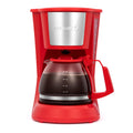Holstein Housewares 5 Cup Drip Coffee Maker – Compact and User-Friendly with Auto Pause & Serve, Reusable Filter, Measuring Spoon & Glass Carafe, Office & Dorm Use, Red