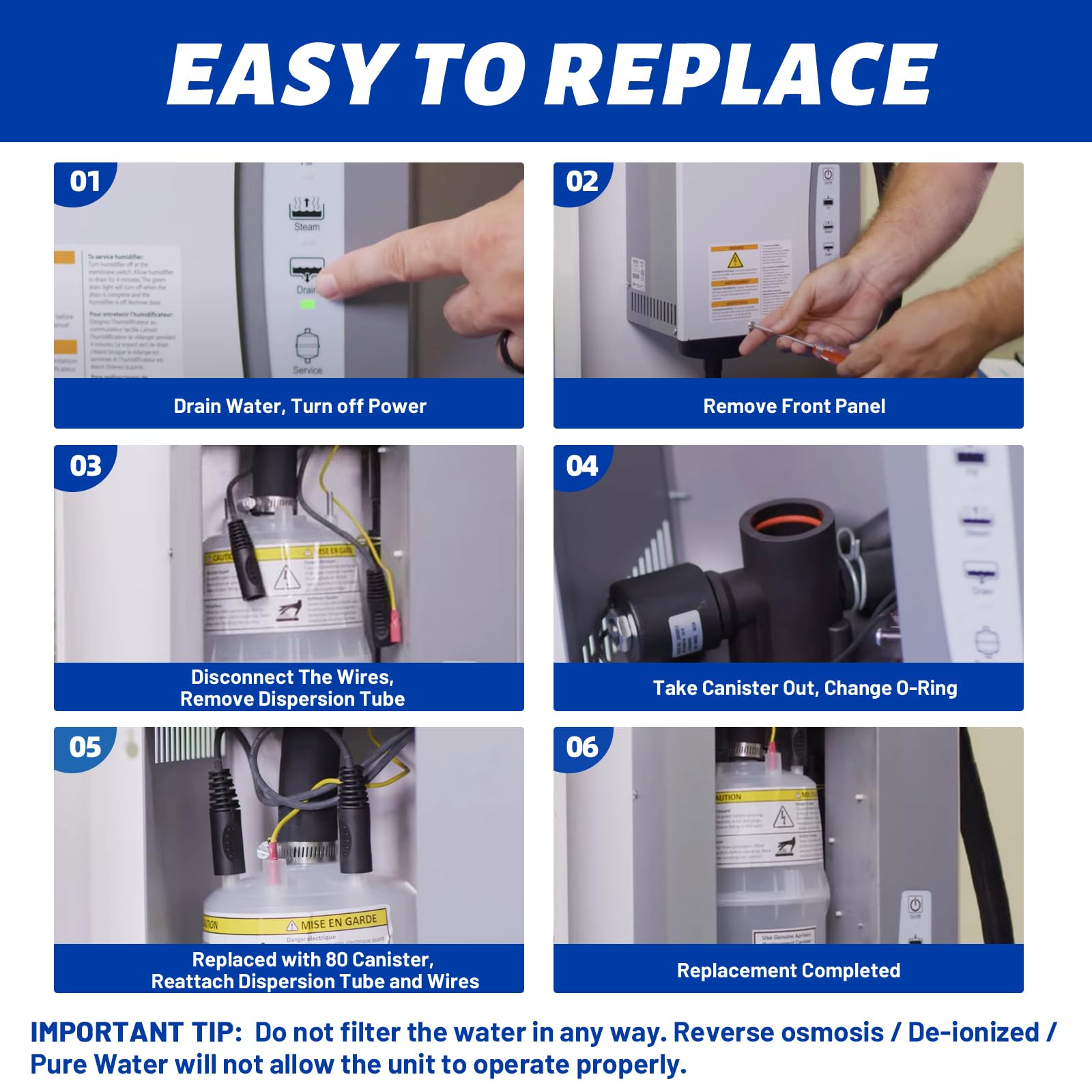 80 Canister Substitute for Aprilaire 800 Replacement Canister OEM, 80 Steam Canister Replacement for Aprilaire 800 Canister, 80 Canister for Aprilaire 800 801 865 866 Whole House Humidifiers 2 Pack