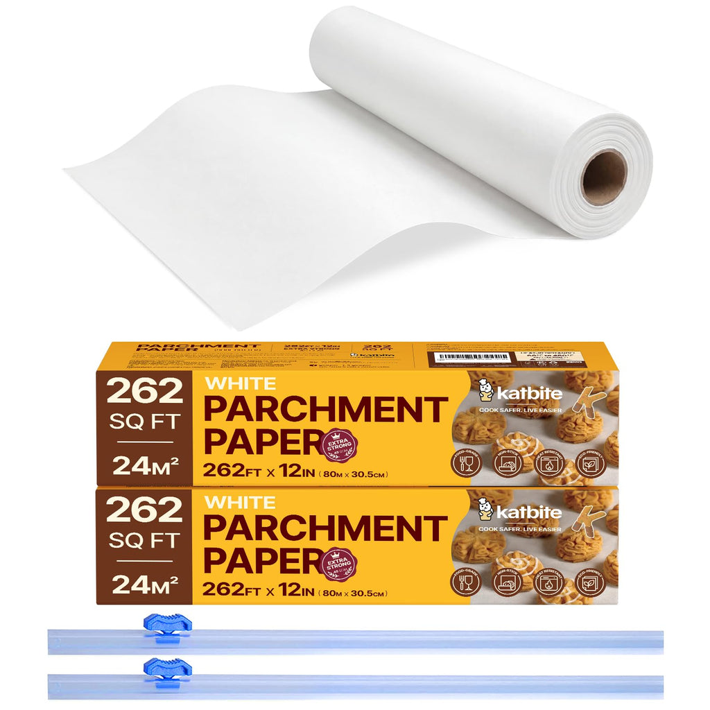 Katbite Heavy Duty Parchment Paper Roll, 15 in x 115 ft, 145 Sq Ft, White