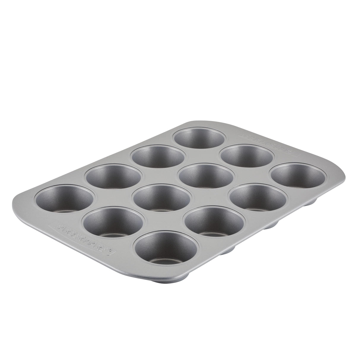 Farberware Bakeware Nonstick Muffin & Cupcake Pans, 12-Cup, Gray