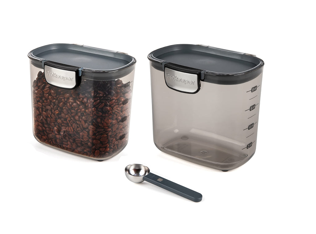 Progressive International ProKeeper+ Clear Plastic Airtight Food Baker's Kitchen Storage Organization Container Canister Set with Magnetic Accessories, 2- Piece Set (Specialty Sugar 1.5-Quart)