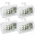 Waterproof Refrigerator Fridge Thermometer, Digital Freezer Room Thermometer, Max/Min Record Function Large LCD Screen and Magnetic Back for Kitchen, Home, Restaurants (2 Pack)