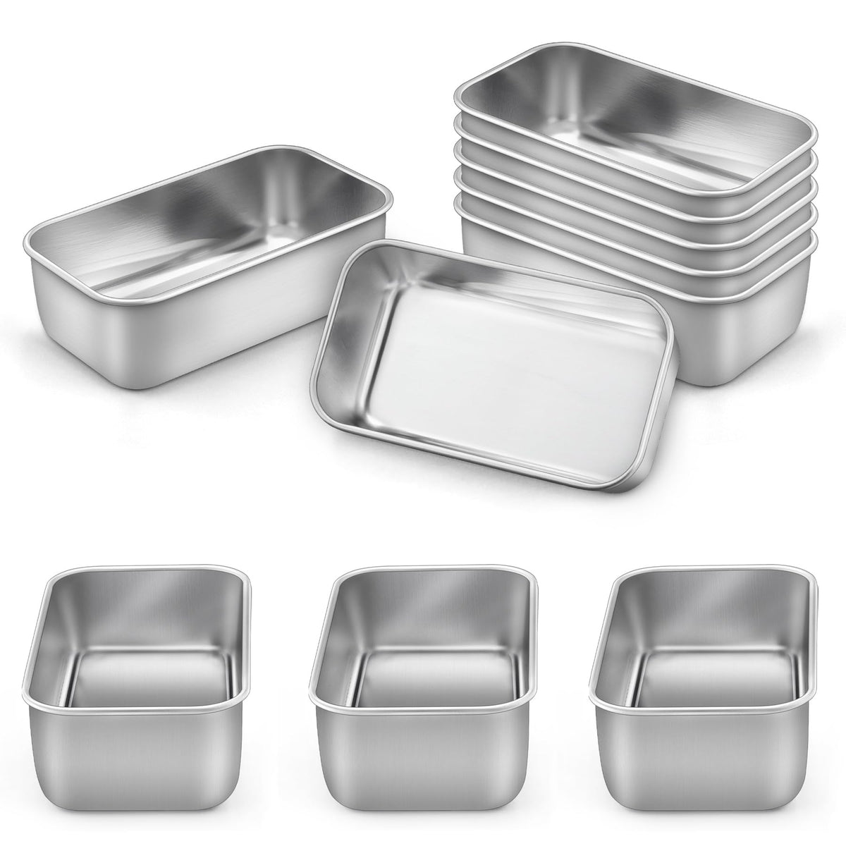 LIANYU Bread Loaf Pans Set of 4, 1 Large (12x5 Inch) & 3 Medium (9x5 Inch)
