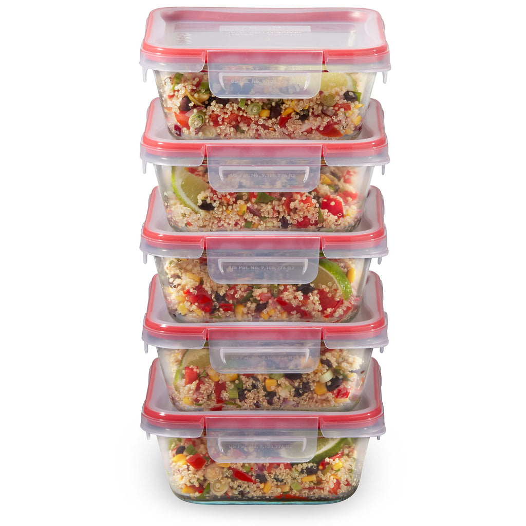 Pyrex Freshlock (7-Pack) Glass Food Storage Containers Set (1, 2, 4 Cup)