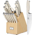 WANGMAZI 15-Pcs Knife Block Set, Ultra Sharp