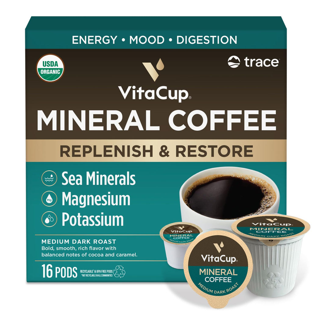 VitaCup Mushroom Coffee Pods, with Lions Mane for Memory & Clarity, 16ct