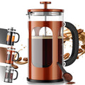 Veken French Press Coffee Maker,No Plastic Touching Cafe,34oz 1L Cafetera