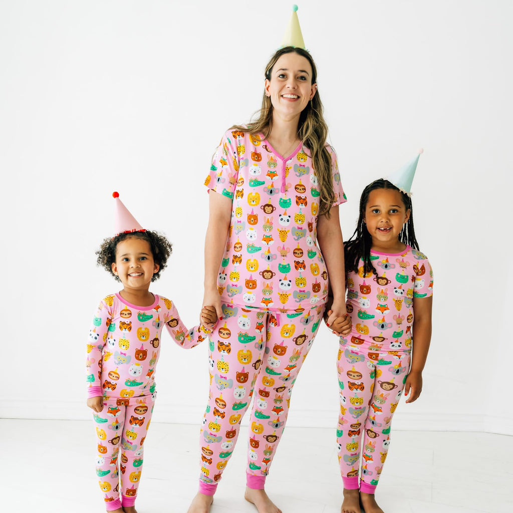 Little Sleepies Baby Pajamas, Pink Party Pals, Newborn