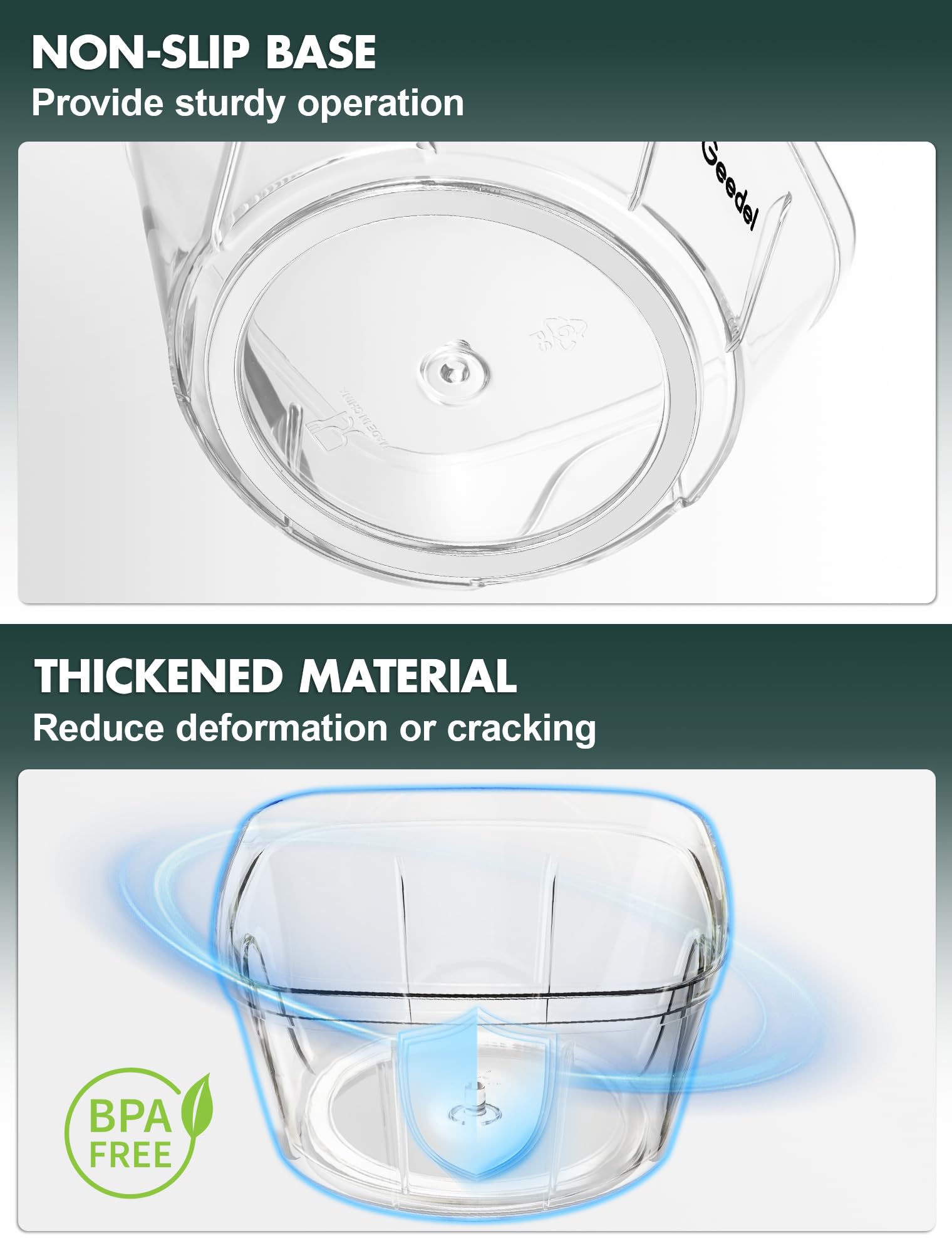 Geedel Vegetable Chopper, Manual Food Chopper with Hand Pull String, 500ml