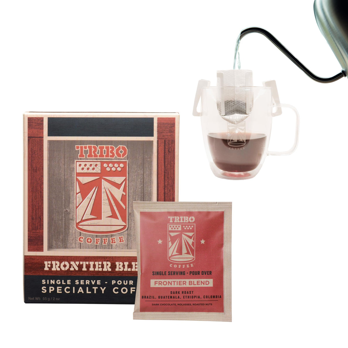 TRIBO Coffee Single-Serve Pour Over Packets, Assorted Specialty Variety