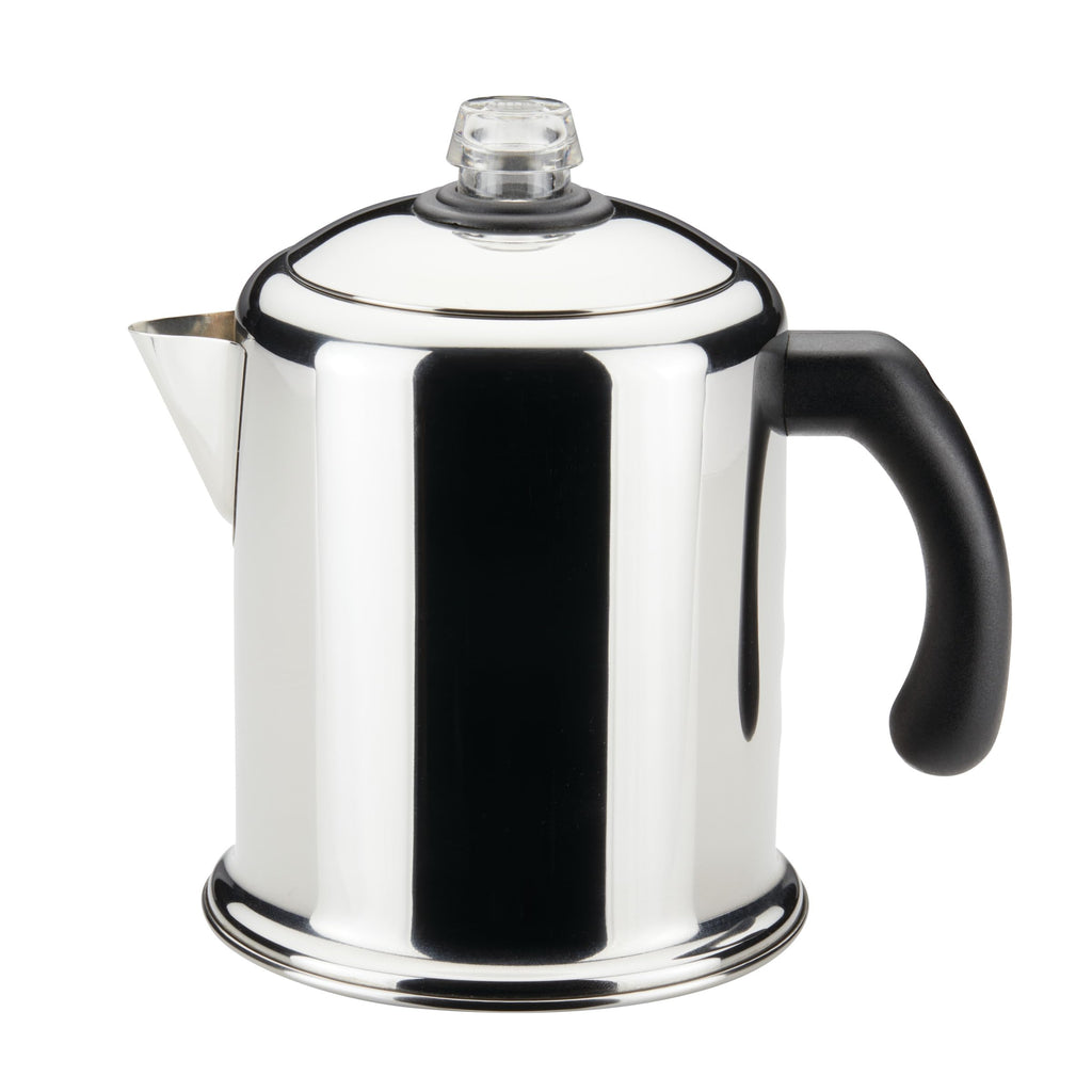 Farberware Classic Stainless Steel Yosemite Percolator Coffee Pot, 8-Cup, Stainless Steel