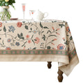 ISAENNE Designer French Linen Tablecloth Rectangular,71"x55"-Daffy