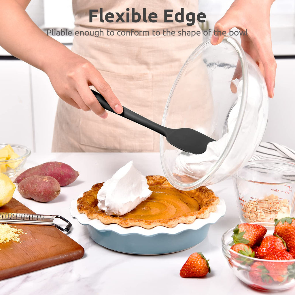 U-Taste Silicone Spoon Spatula, 480°F High Temp Spoonula, 11.38", Black