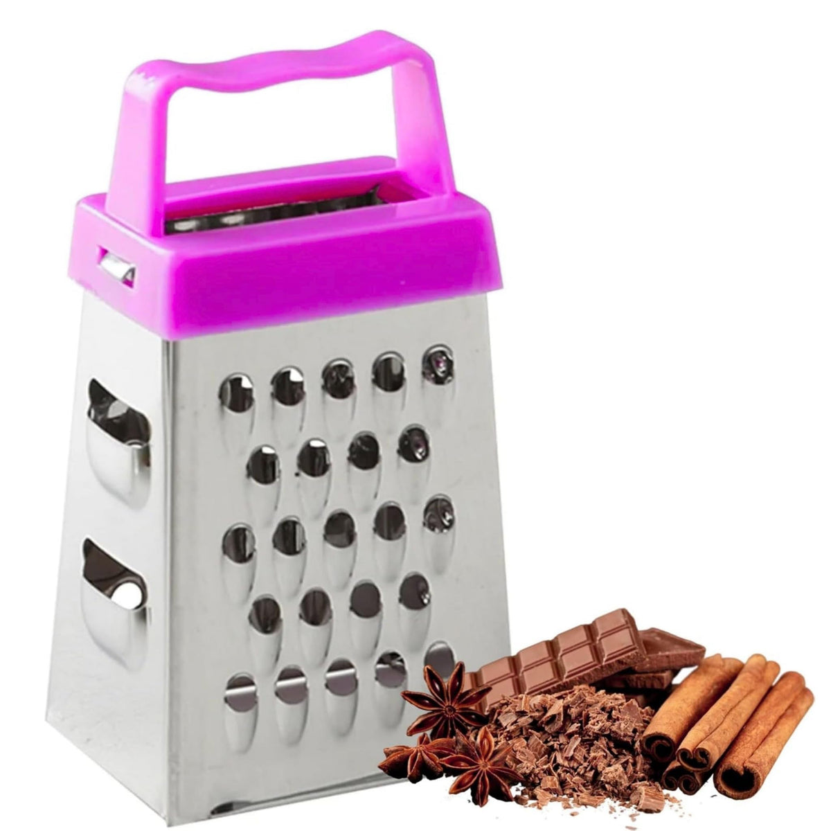 Mini Garlic Grater, Stainless Steel Cheese Ginger Vegetable Spices Small Grater for Kitchen (Purple)