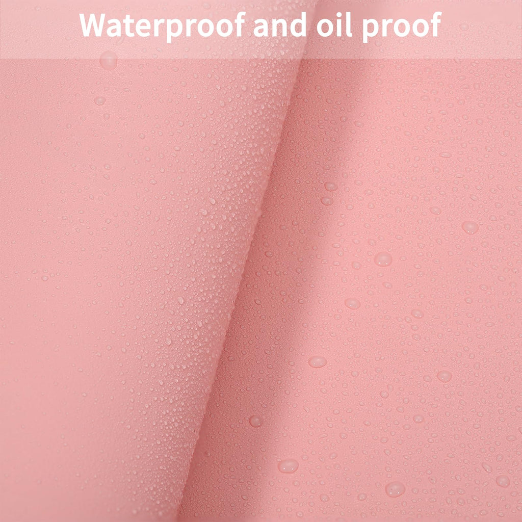 Zinkooat Leather Desk Mat,1.8mm Thick,16x60 Inch Desk Cover,Desk Protector Mat,Dresser Cover Top,XL Desk Mat,Table Top Protector,Dresser Protector Top(Pink+Silvery,16x60)