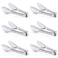 6 Pack Buffet Tongs,Stainless Steel Serving Tongs Serving Utensils 7Inch
