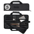 Asaya Chef Knife Roll Bag - 12-Pocket Chefs Case for Kitchen Knives and Utensils, Lightweight Stain-Resistant Waxed Nylon Chef Knife Bag - Knives Not Included (Grey)