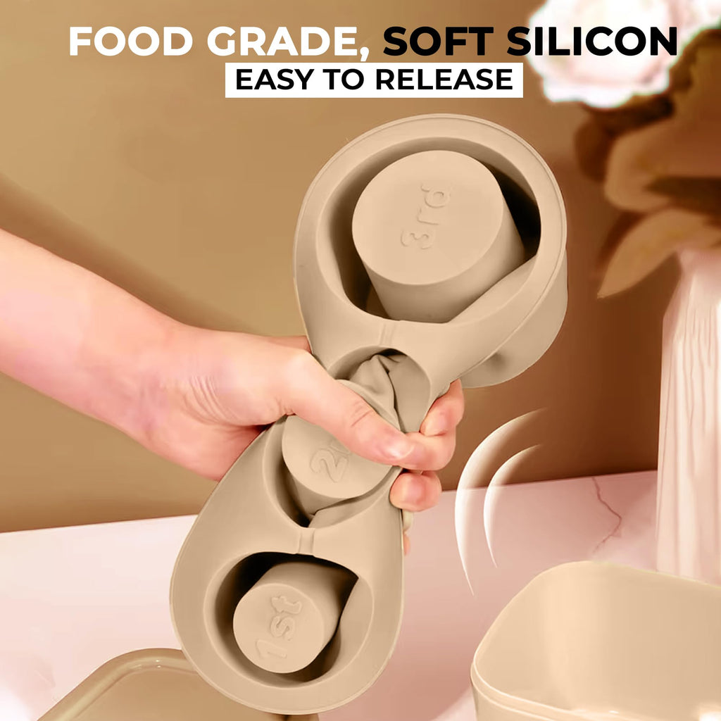 NKAM 20-40 oz Ice Molds for Stanley Cup - Silicone Ice Cube Tray with Lid and Bin for Chilling Cocktails, Whiskey, Drinks, Coffee - BPA-Free, Easy Fill and Release Ice Maker Tray for Freezer