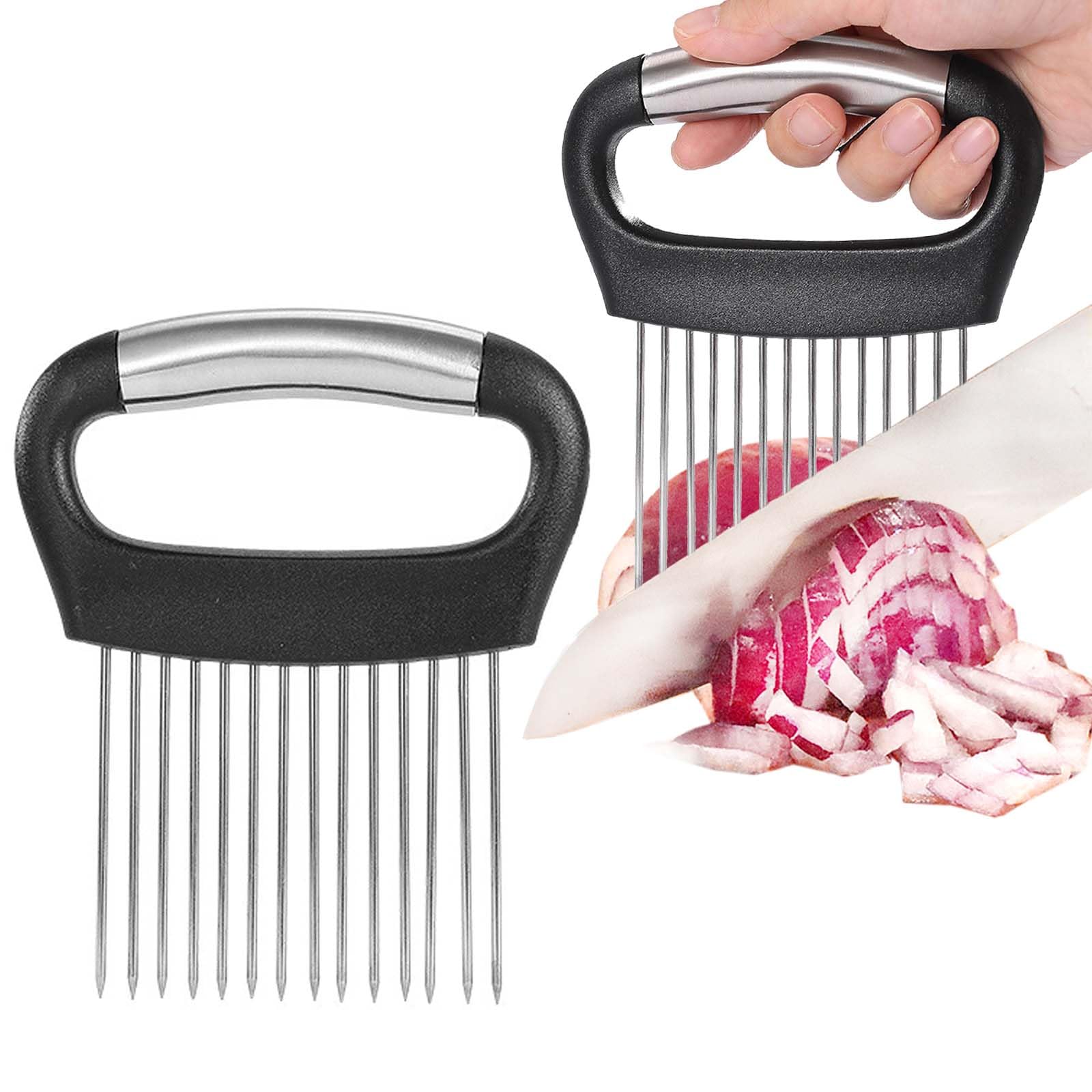 JAYVAR Large Onion Holder for Slicing, 304 Stainless Steel