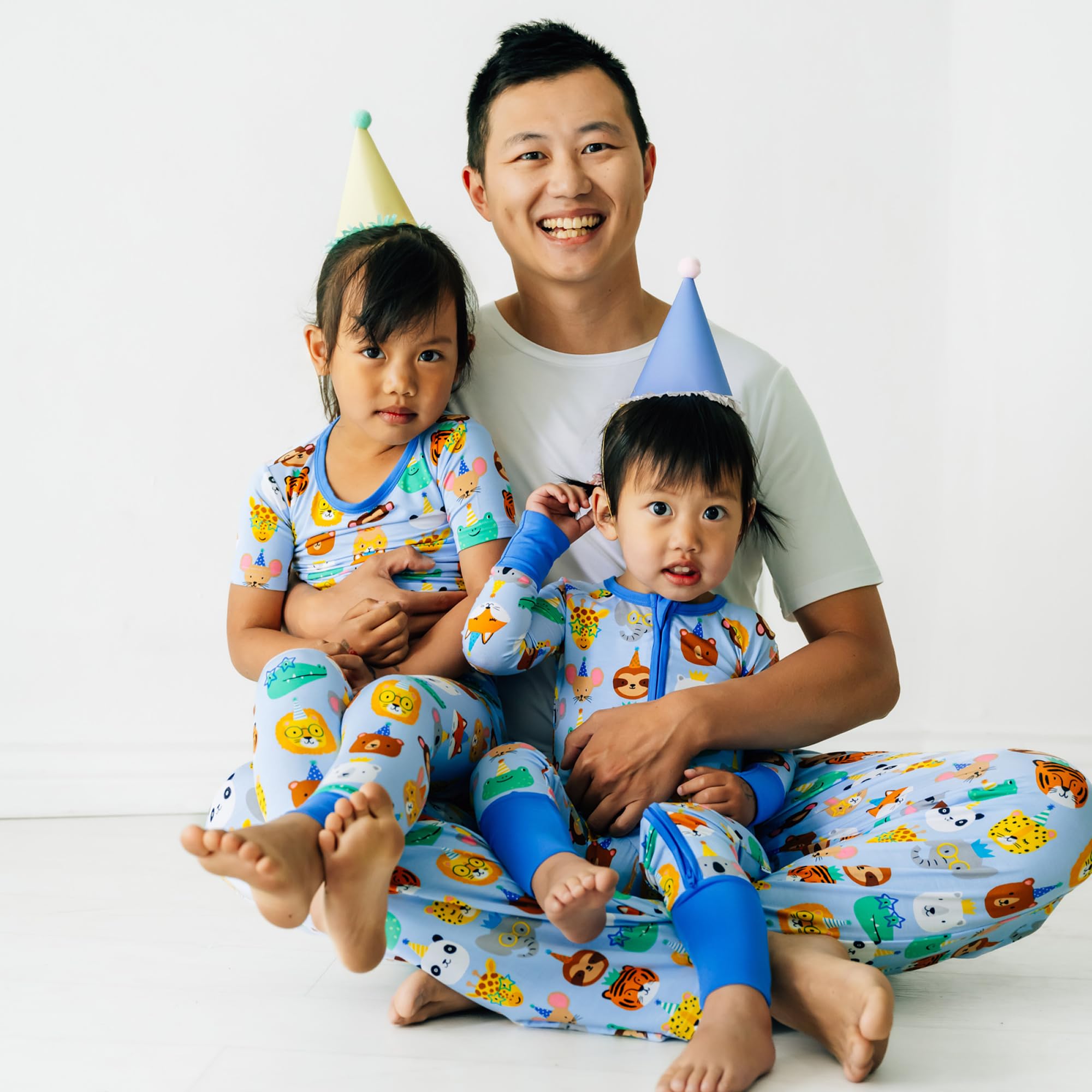 Little Sleepies Baby Pajamas, Blue Party Pals, 18-24M