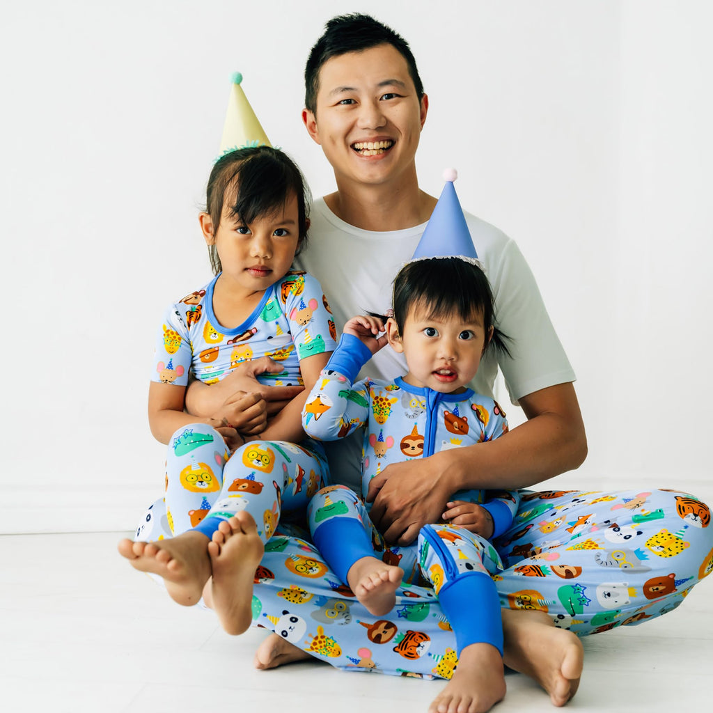 Little Sleepies Baby Pajamas, Blue Party Pals, Newborn
