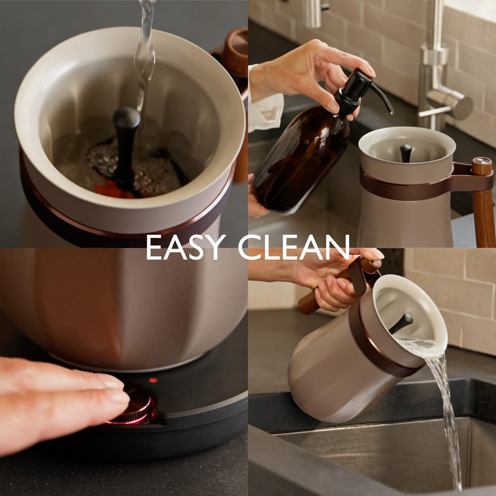 Hotel Chocolat Hot Chocolate Maker – Velvetiser Hot & Cold Drinking Chocolate Machine, Includes Mug, Glass & Sachets, Pebble Edition, Luxury Gift