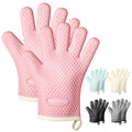 MAD SHARK Silicone Oven Mitts with Fingers Heat Resistant 450°F in Kitchen