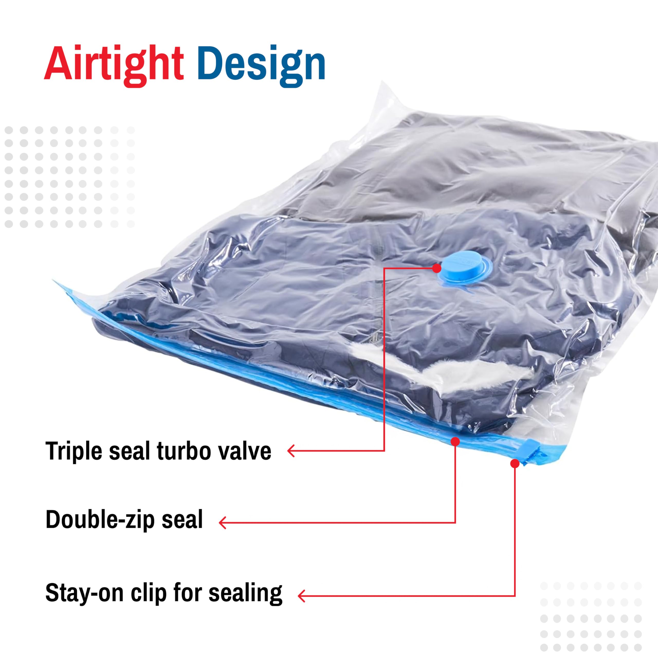 Spacesaver Medium Vacuum Storage Bags for Comforters, Blankets & Clothes – Vacuum Sealed Compression Bags with Hand Pump – Space Saver Storage Bags for Bedding, Moving, Travel & Organization (10 Pack)