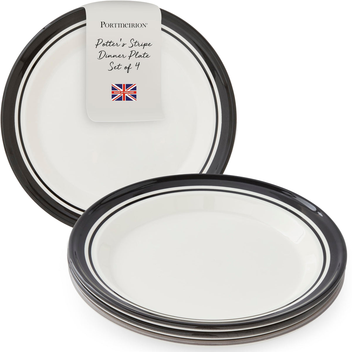 Portmeirion Potter's Mist Dinner Plate - Blue, Set of 4