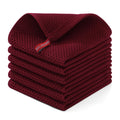 Homaxy 100% Cotton Waffle Weave Kitchen Dish Cloths, Ultra Soft Absorbent Quick Drying Dish Towels, 12 x 12 Inches, 6-Pack, Burgundy