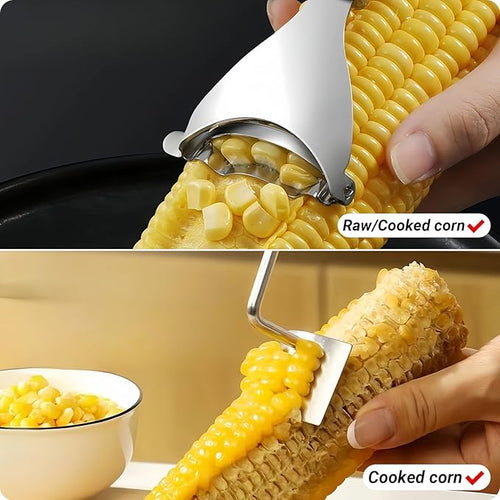 2 Pack Corn Peeler for Corn on the Cob, Cob Stripper and Kernel Remover