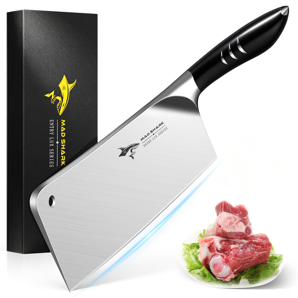 MAD SHARK 7.5 Inch Meat Cleaver with German Military Grade Composite Steel