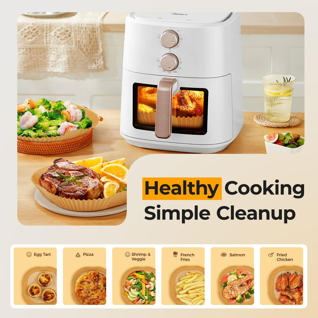 Vailnd 100Pcs 9 Inch Air Fryer Liners Disposable Square for 10-12 QT