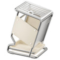 Knife Block Holder without Knives, Universal Kitchen Storage Stand, Safe Space Saver Large Volume Stable Knife Storage With a drip tray at the base Detachable for Easy Cleaning - White