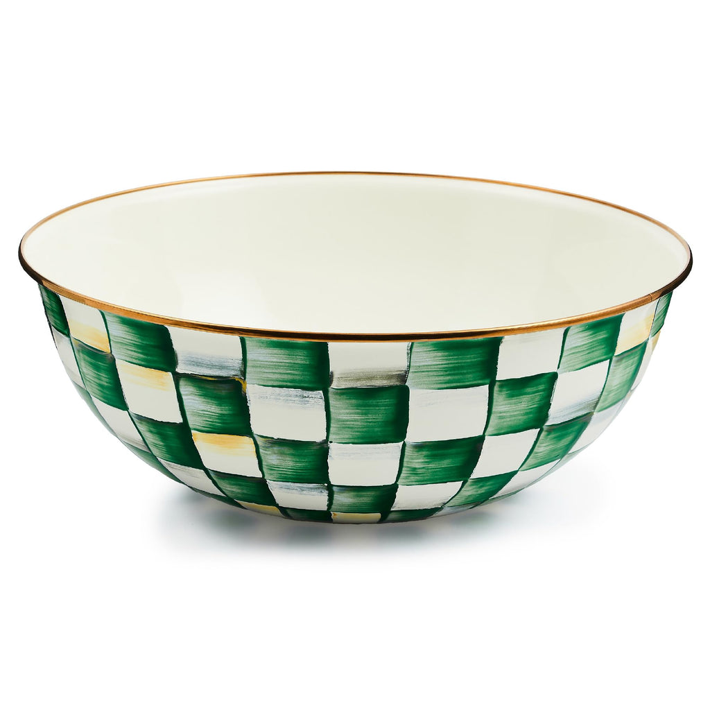 MACKENZIE-CHILDS Everyday Bowl, Extra Small, Black-and-White Courtly Check