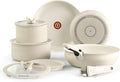 T-fal Ingenio Essentials Cookware Set with Detachable/Removable Handle 11 Piece, Granite Titanium Non Stick, Oven Broiler Safe 500F, Stackable, Pots and Pans Set, RV Camping