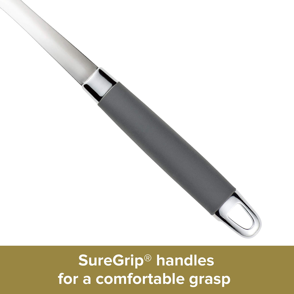 Anolon Tools and Gadgets SureGrip Stainless Steel Meat Fork, Kitchen Utensils, 13.25-Inch, Graphite