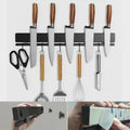 YIIYIIN 17 Inch Magnetic Knife Holder, 12 Hooks, Black