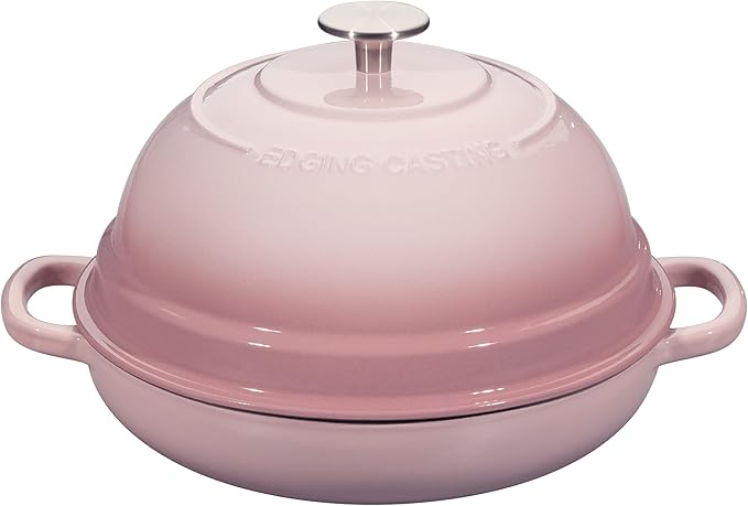 EDGING CASTING Enameled Cast Iron Dutch Oven Pot with Lid, Round Bread Oven for Homemade Sourdough Bread Baking, 6 Quart