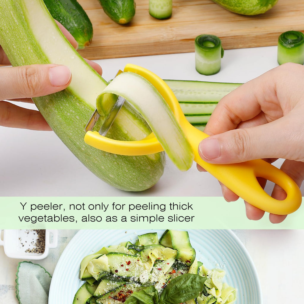 Senbowe Upgrade Potato Peeler for Kitchen, 6PCS Stainless Steel Vegetable Peeler, I and Y Veggie Food Peeler for Apple Fruit Carrot Zucchini Cucumber,Good Grip Makes Peeling Very Easy