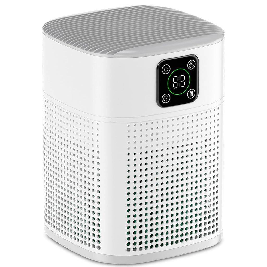 2 Pack Air Purifiers For Home Bedroom, Honeyuan H13 HEPA Air purifier with 360°Air Intake, Coverage up to 2190ft², 3 Fan Speeds, Low to 24dB